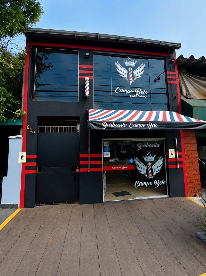 Fachada da Barbearia Campo Belo